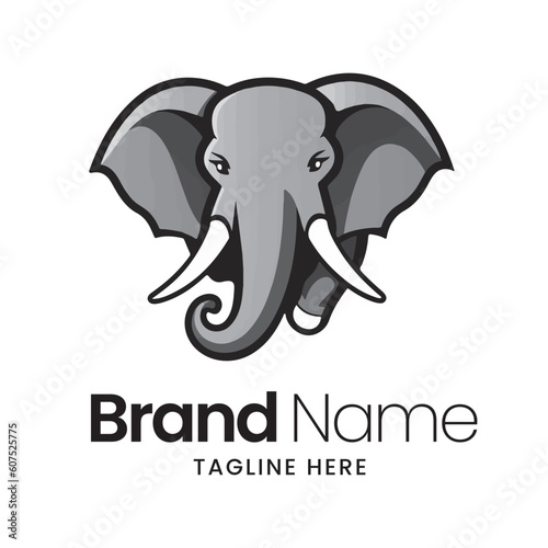 Elephant logo vector, elephant illustration, logo design 