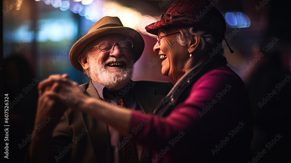 senior couple in nightclub Generative Ai