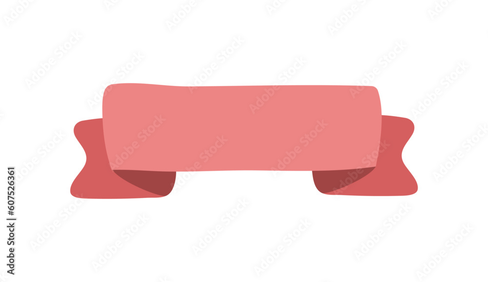 Red ribbon banner icon, Web design element. Hand drawn vector illustration. Place for your text for business, greeting card and holidays copy space Red ribbon banner icon, Web design element. Hand drawn vector illustration. Place for your text for business, greeting card and holidays copy space