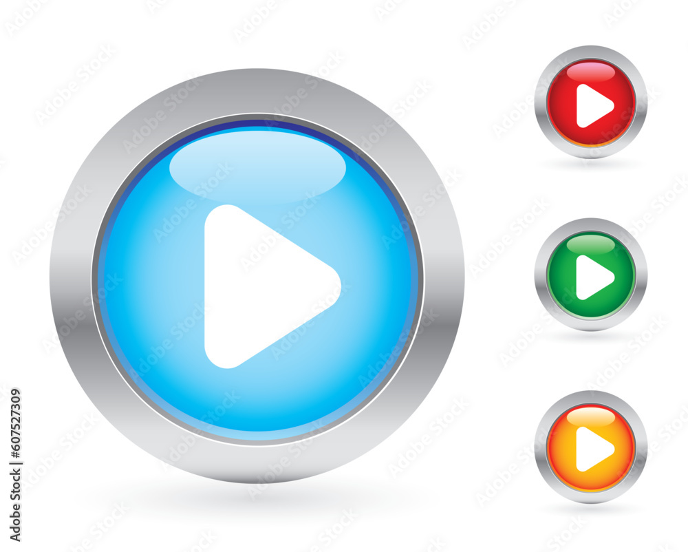 Glossy play button set. More buttons in my portfolio. Glossy play button set. More buttons in my portfolio.