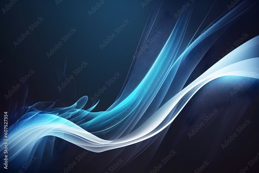 Abstract blue, white smooth element swoosh speed wave modern stream ...