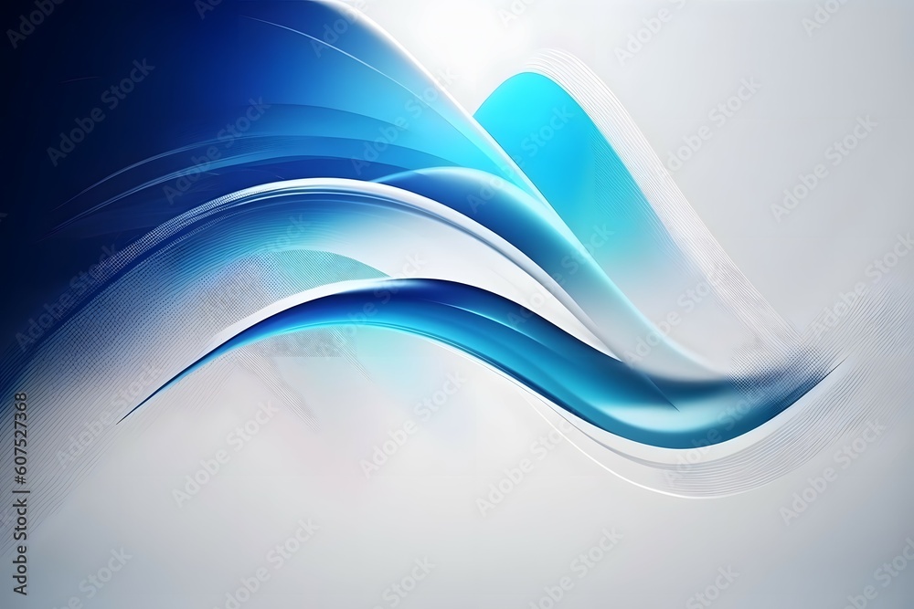 Abstract blue, white smooth element swoosh speed wave modern stream ...