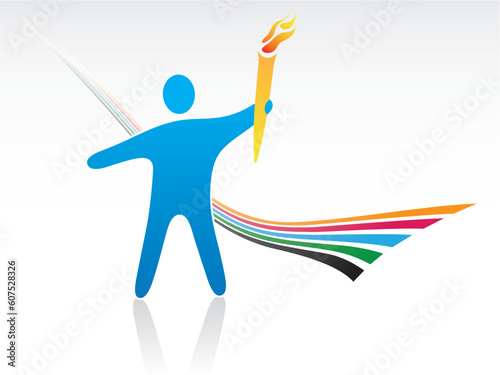 Olympic leader carrying the torch