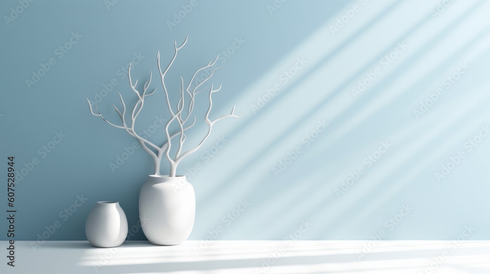 Minimalistic Blue Background with Shadow and Light Minimalistic Blue Background with Shadow and Light