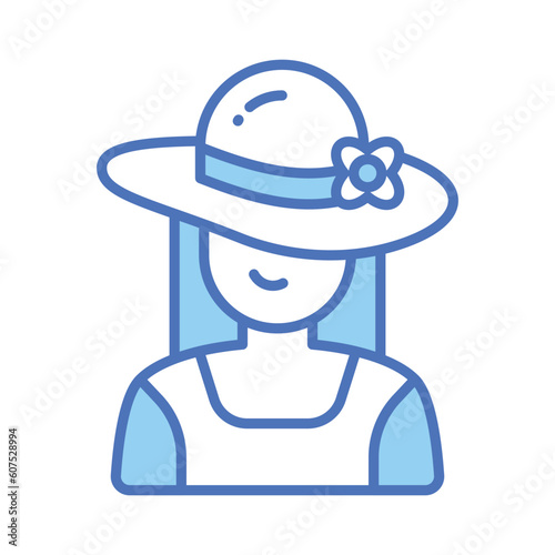 Get hold on this carefully crafted vector of woman avatar in modern style