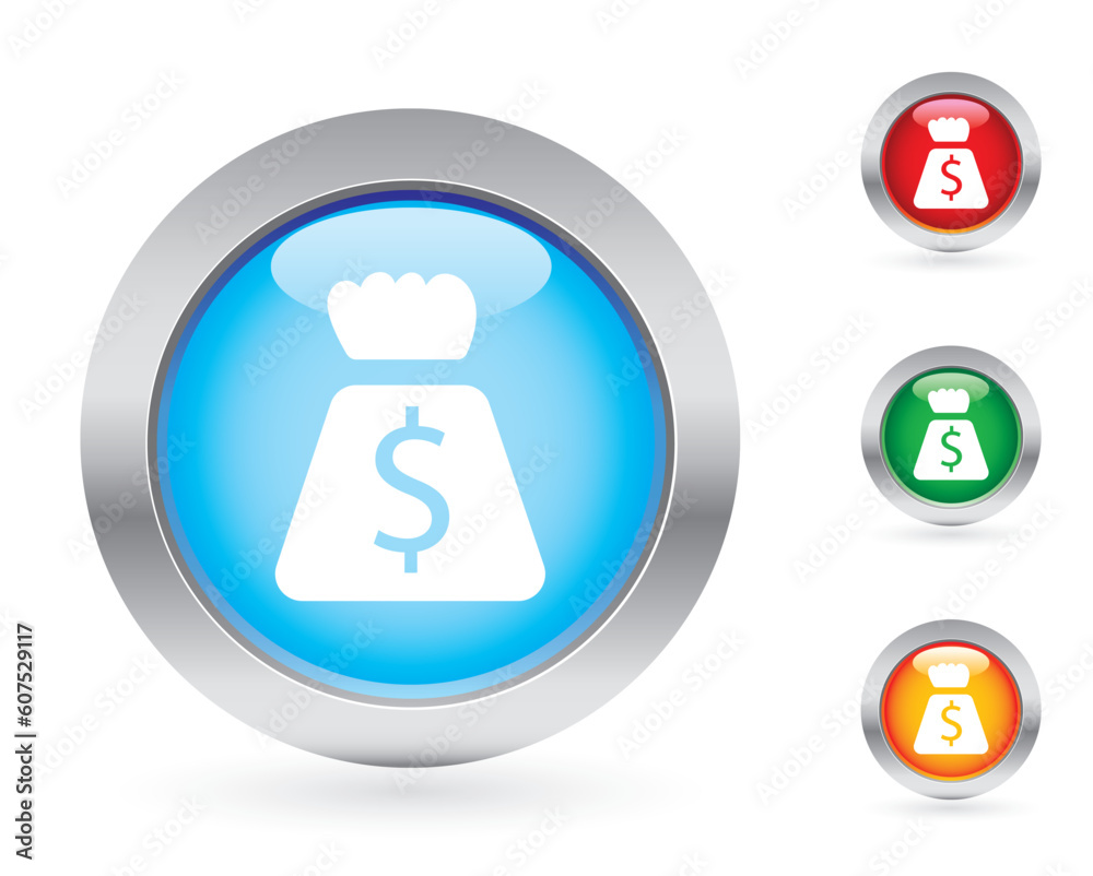 Glossy money button set. Please check my portfolio for more button sets Glossy money button set. Please check my portfolio for more button sets