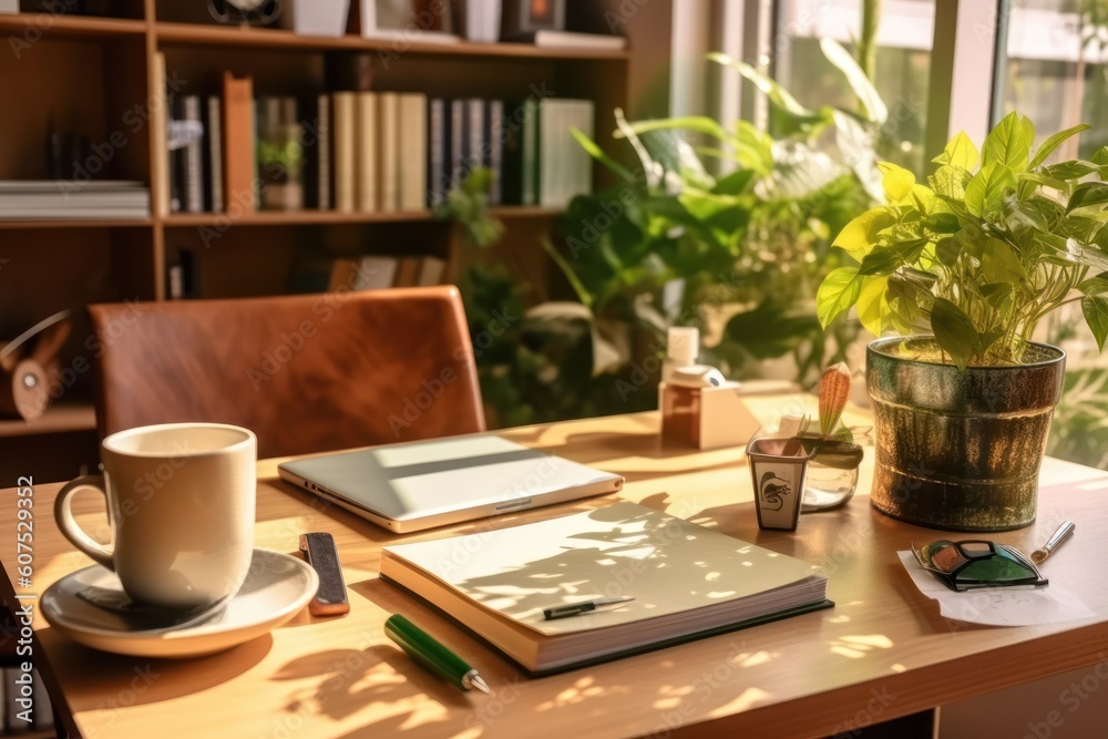 stock photo of office table in cubical desk and stuff tools equipment photography Generative AI stock photo of office table in cubical desk and stuff tools equipment photography Generative AI