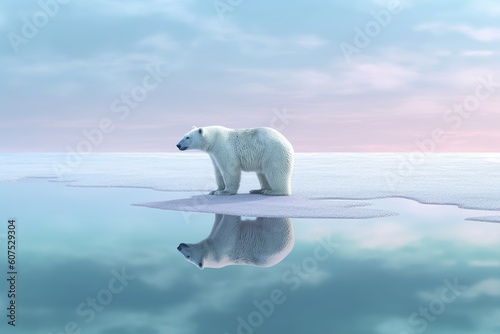 Polar Bear on Drifting Ice: Fragile Habitat