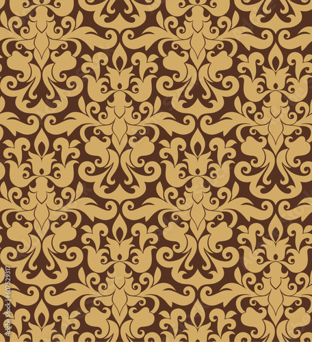 Seamless background from a floral ornament, Fashionable modern wallpaper or textile