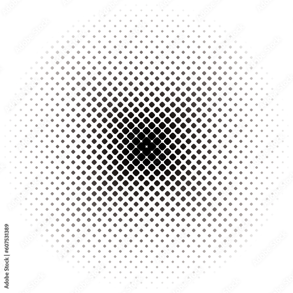 black halftone dots (vector illustration)