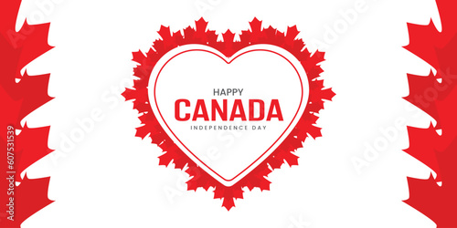 Canada day decorative poster design