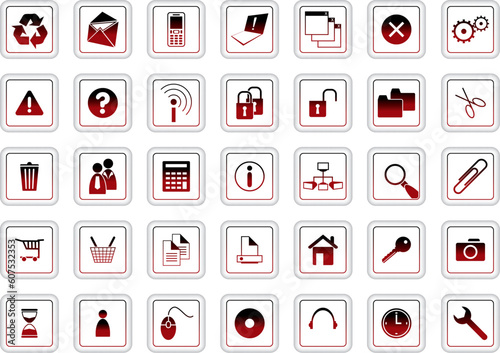 web icon set - vector illustration