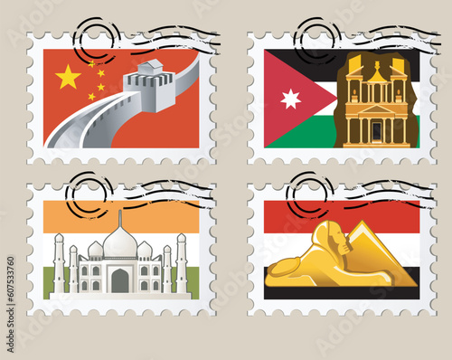 Postmarks - sights of the world series - Asia