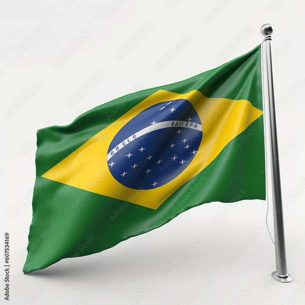 National Flag of Brazil - Windy Brasil F, Stock Video