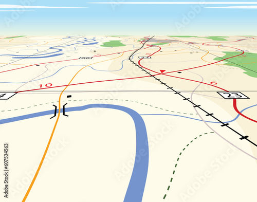 Editable vector illustration of a generic roadmap without names