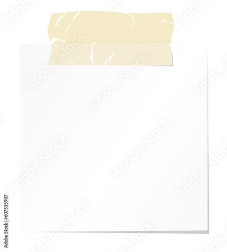 Blank note paper with sellotape.  Please check my portfolio for more stationary illustrations.