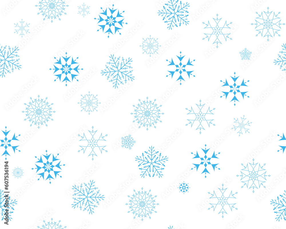 seamless vector snowflakes background in different shapes seamless vector snowflakes background in different shapes