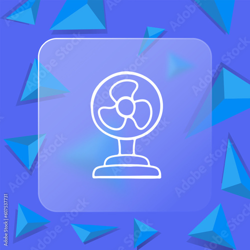 Ventilation system for fresh and clean air. Enhance indoor air quality and circulation. Proper ventilation. Glassmorphism style. Vector line icon for business