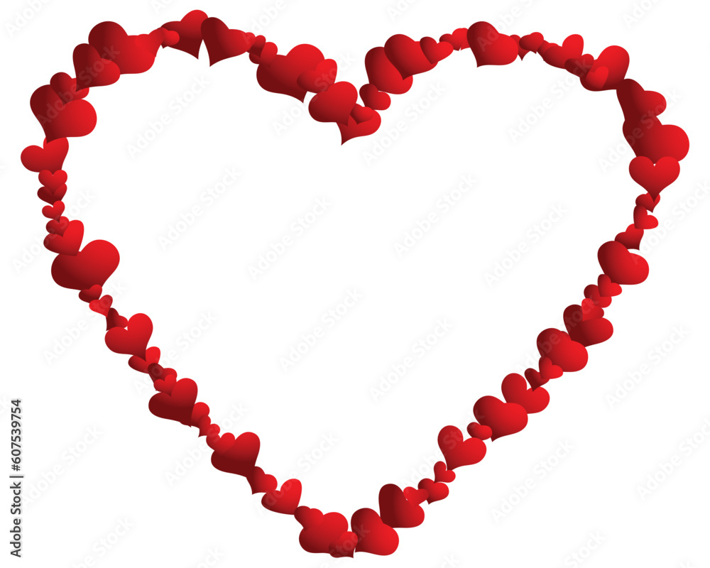 St. Valentine Day vector heart frame for design use St. Valentine Day vector heart frame for design use