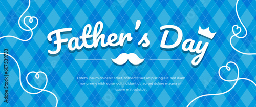 Happy father's day horizontal banner template design