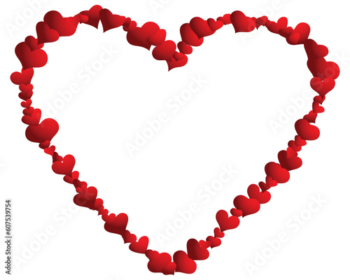 St. Valentine Day  vector  heart frame for design use