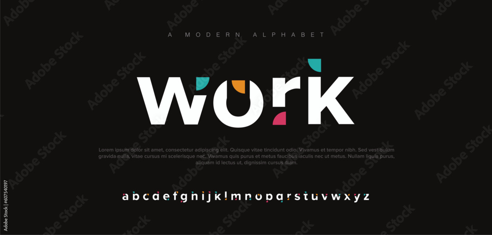 Modern abstract digital alphabet font. Minimal technology typography, Creative urban sport fashion futuristic font and with numbers. vector illustration Modern abstract digital alphabet font. Minimal technology typography, Creative urban sport fashion futuristic font and with numbers. vector illustration