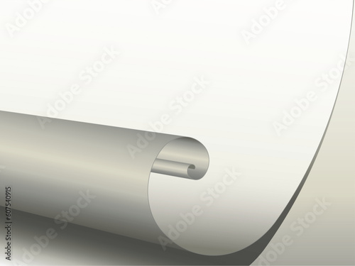 Close up of a curled piece of paper