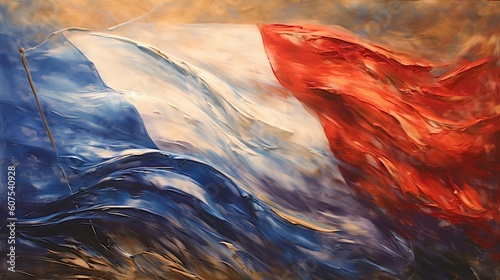 French flag, Generative Ai photo