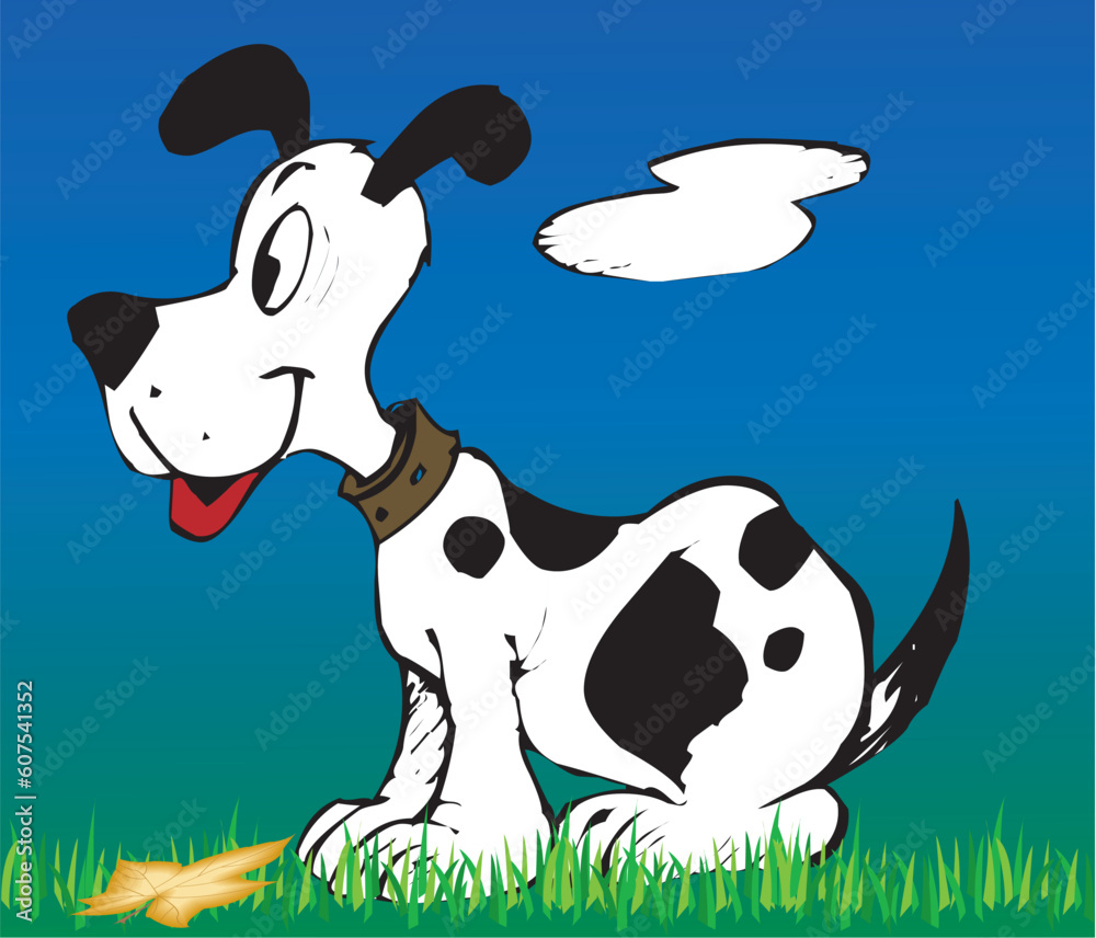 Naklejka premium Illustration of an Toonimal Dog - Vector