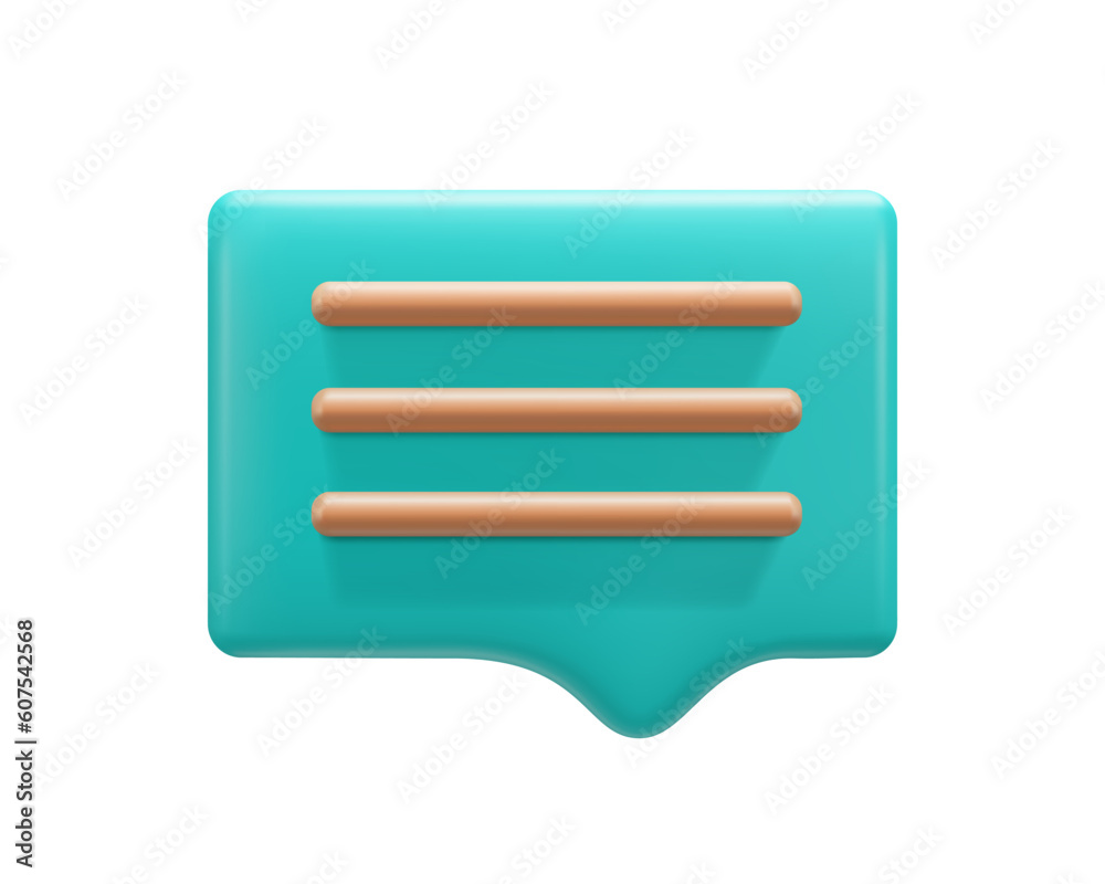 3d chat speech bubble vector icon. Render speech bubble for message notification, new message and dialog concept. 3d rendering plastic sms bubble minimal illustration 3d chat speech bubble vector icon. Render speech bubble for message notification, new message and dialog concept. 3d rendering plastic sms bubble minimal illustration