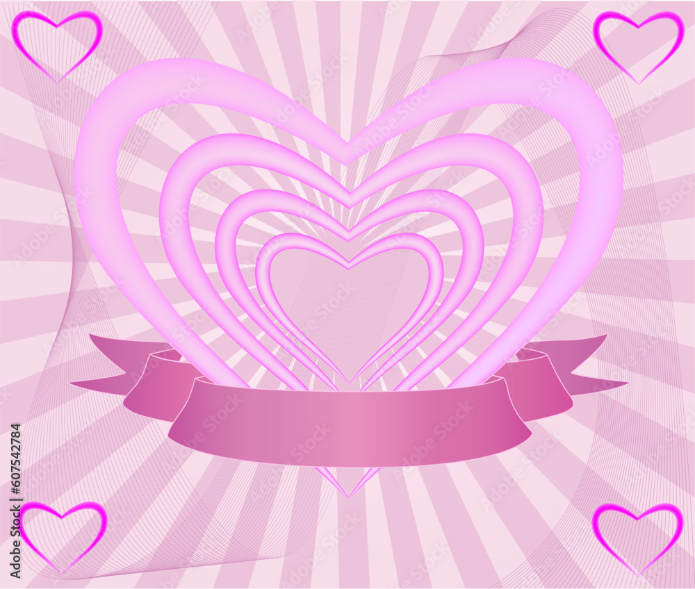 Abstract Valentine  background - vector