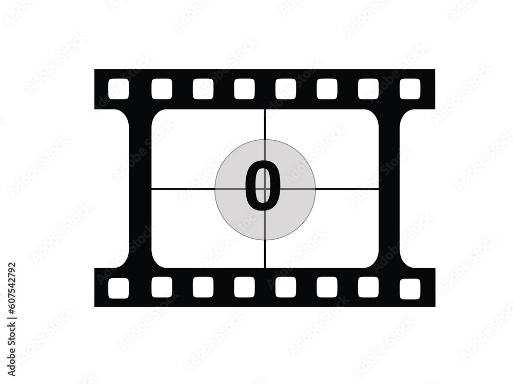 A vector representing a film countdown