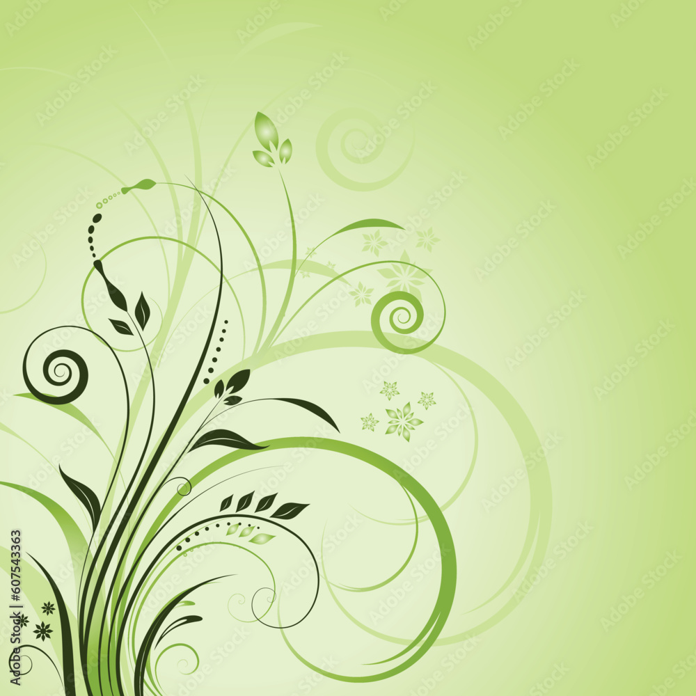 Decorative floral abstract design Decorative floral abstract design