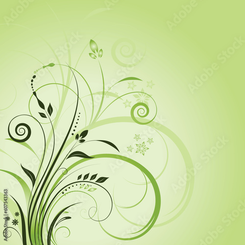 Decorative floral abstract design