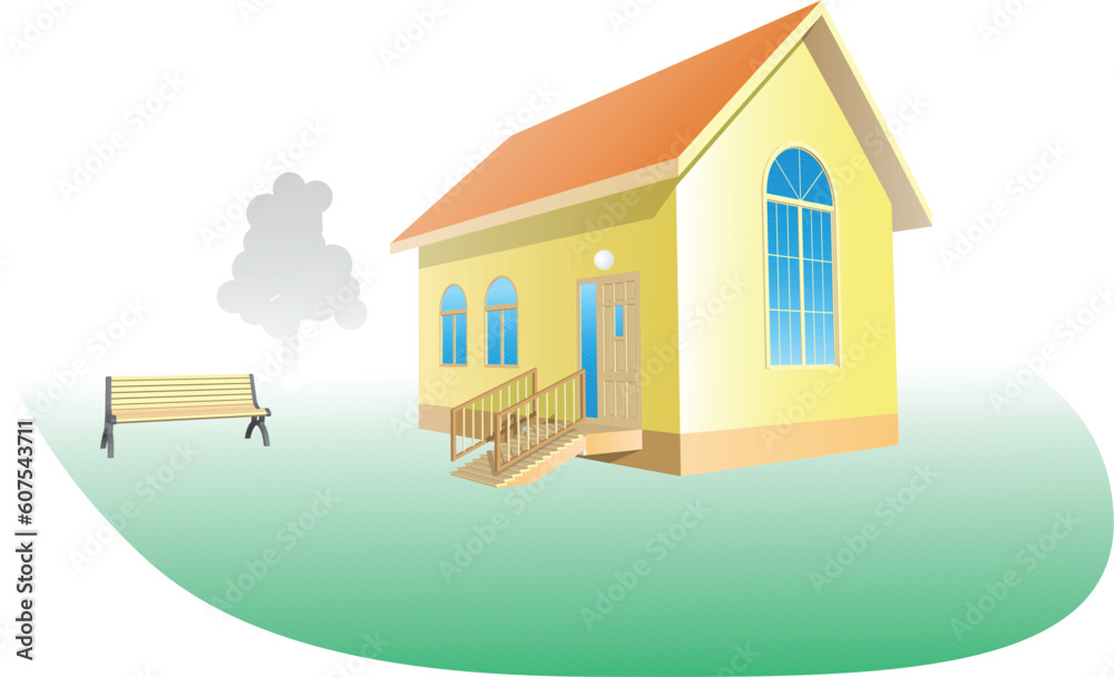 Vector Illustration of small house. Please see some similar pictures from my portfolio: Vector Illustration of small house. Please see some similar pictures from my portfolio: