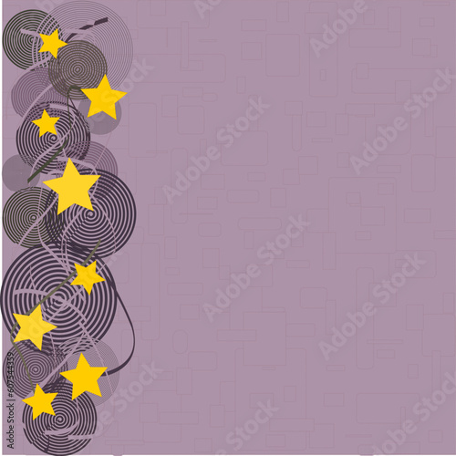 Movie style background with stars
