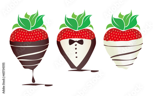 Delicious chocolate-covered Strawberry Icons.
