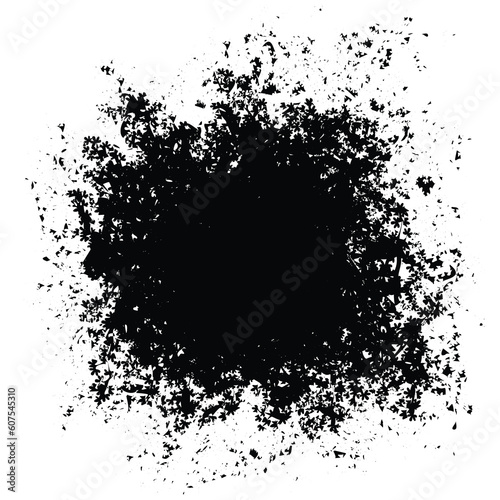 Abstract editable vector illustration of a hole with grunge