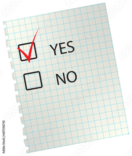 Yes or No choice. Vector illustration.