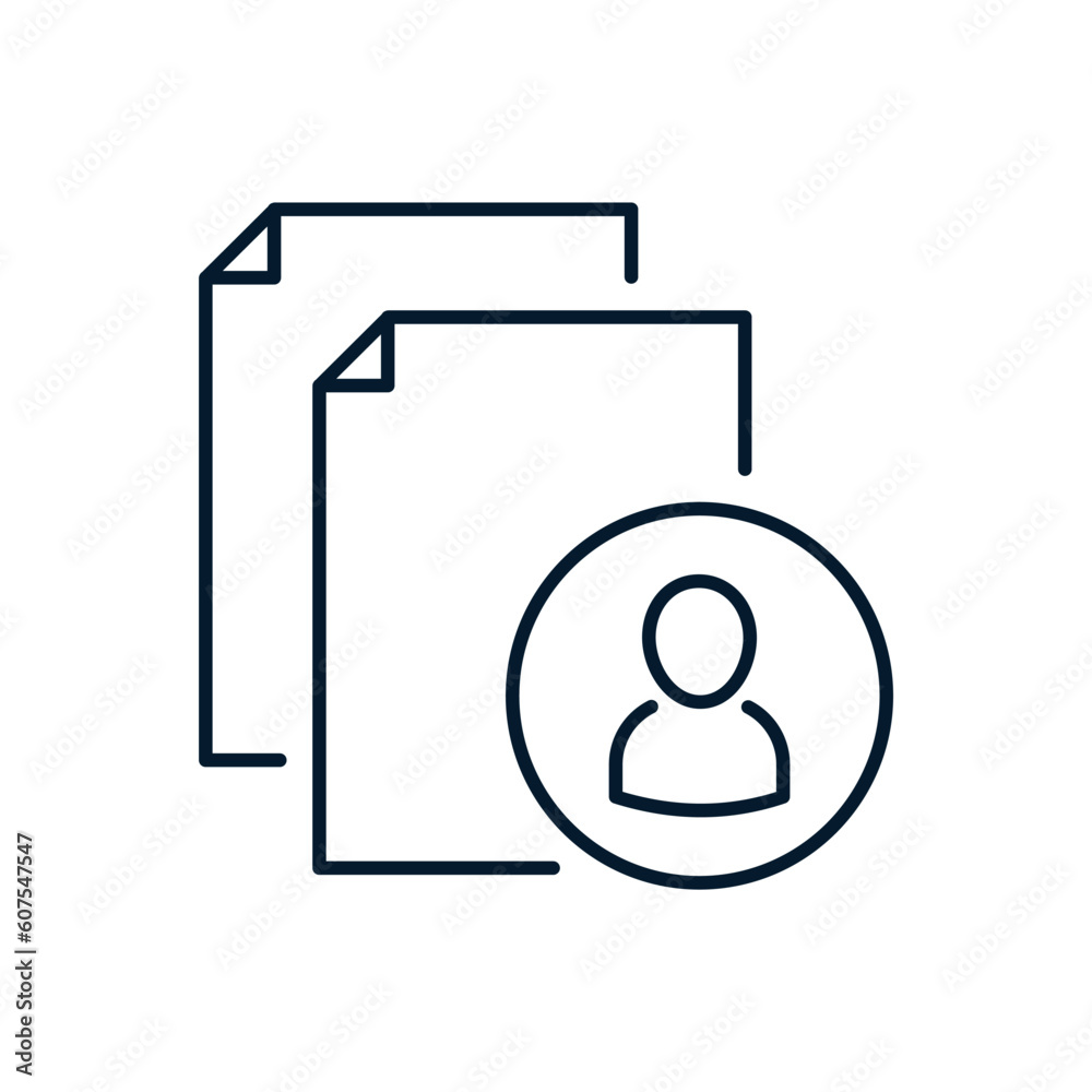 Portfolio electronic format, personal data. Vector icon isolated on white background. Portfolio electronic format, personal data. Vector icon isolated on white background.