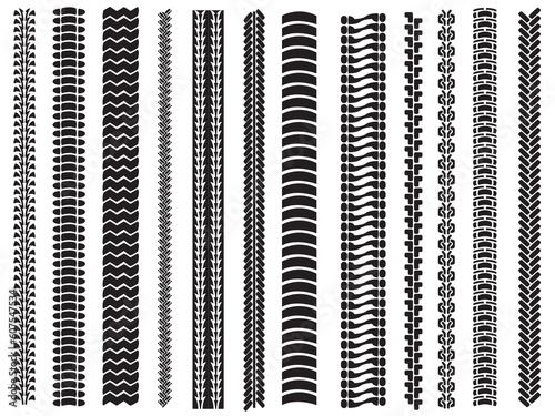Set of twelve tyre tracks. More tyre tracks in my portfolio.