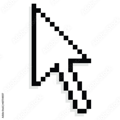 Large computer mouse pointer isolated over white background