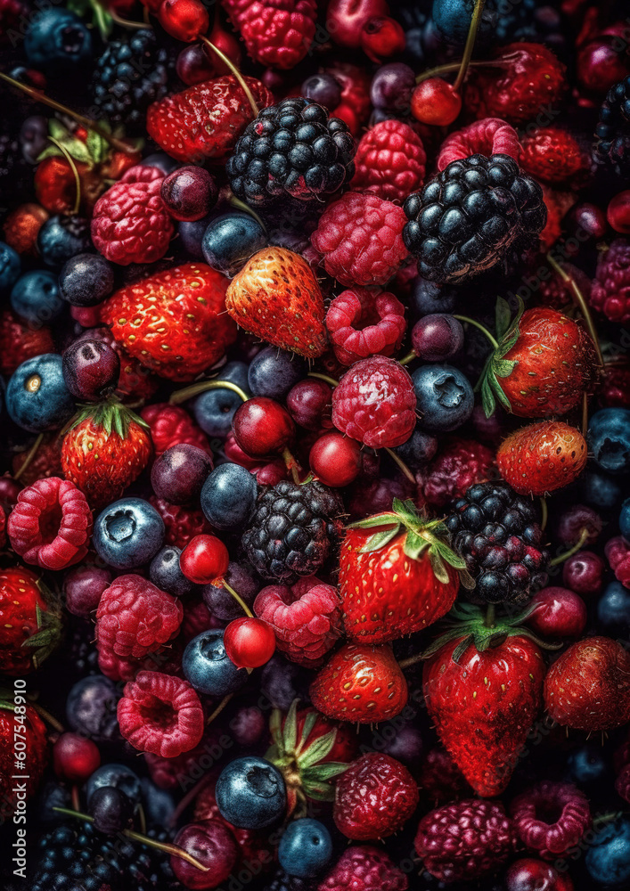 Berry mix wallpaper, generative ai Berry mix wallpaper, generative ai
