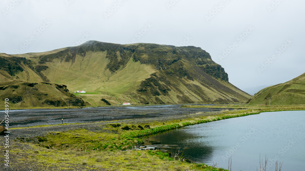 Panorama Iceland with clouds 