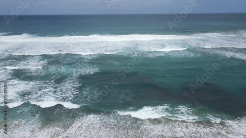 waves crashing on the beach