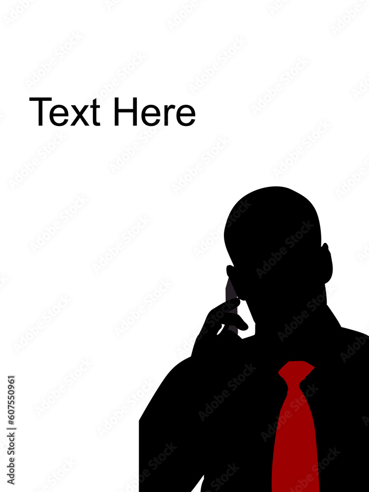 portrait of man talking on cell phone