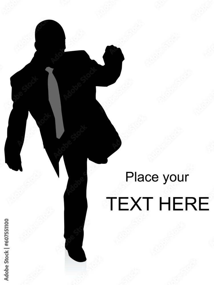 professional man standing on one leg against white background professional man standing on one leg against white background