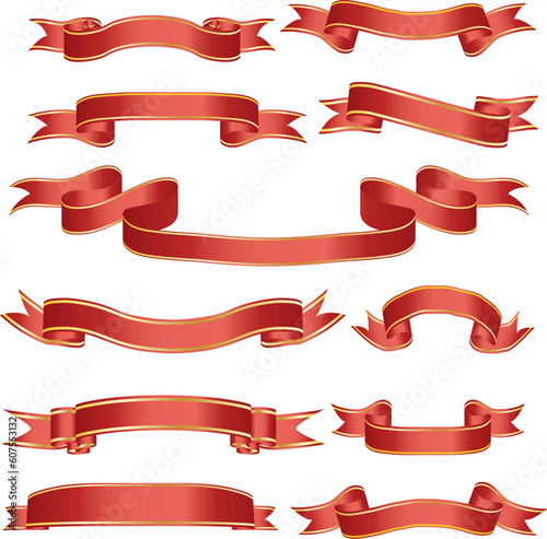 Collection of vector banners in different shape