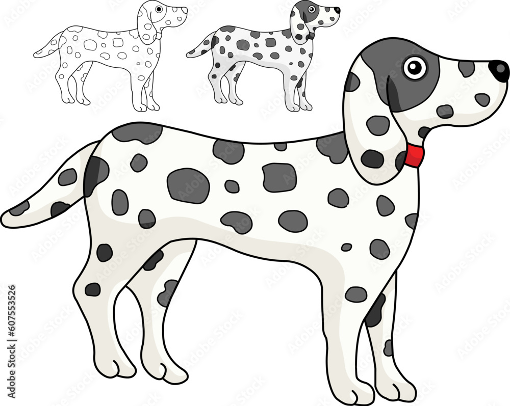 A cute cartoon dog illustration. A cute cartoon dog illustration.