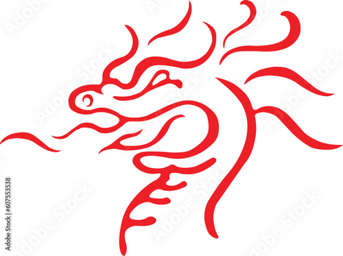 A vector dragon illustration.